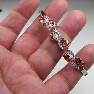14k Diamond  Citrine Bracelet